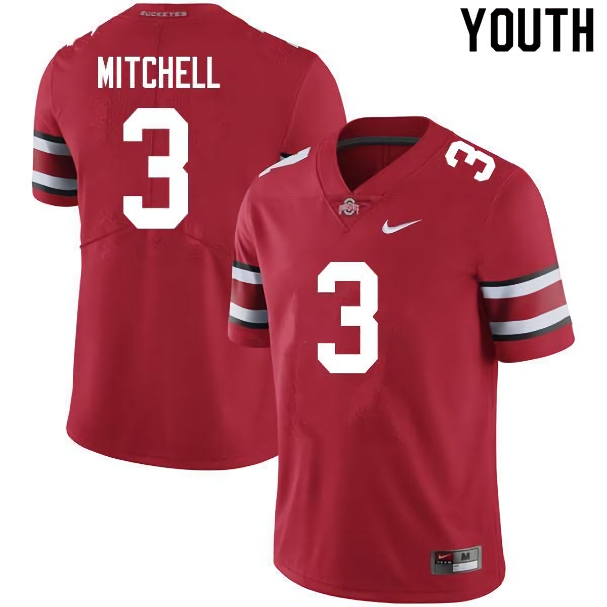 Teradja Mitchell Ohio State Buckeyes Youth NCAA #3 Nike Scarlet College Stitched Football Jersey FJC3456CP